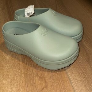 adidas Sage Green Platform Clog Mules